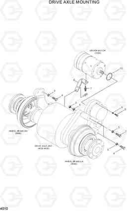 4010 DRIVE AXLE MOUNTING HBF20/25/30C-7, Hyundai