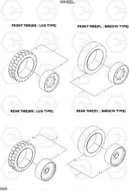 5020 WHEEL HBF20/25/30C-7, Hyundai