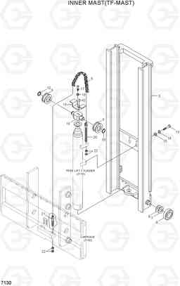 7130 INNER MAST(TF-MAST) HBF20/25/30C-7, Hyundai