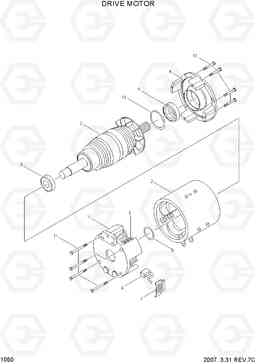 1050 DRIVE MOTOR HBR14/15/18/20II, Hyundai