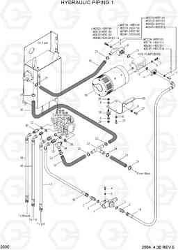 2030 HYDRAULIC PIPING 1 HBR14/15/18/20II, Hyundai