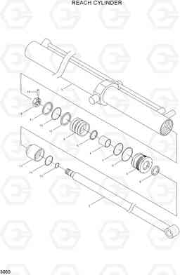 3050 REACH CYLINDER HBR14/15/18/20II, Hyundai