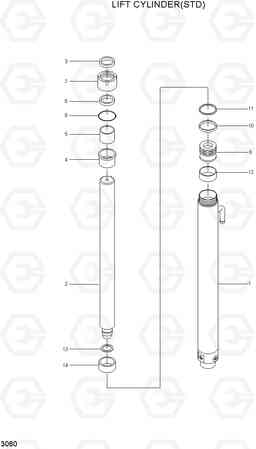 3060 LIFT CYLINDER(STD) HBR14/15/18/20II, Hyundai