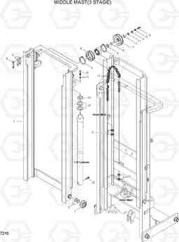 7210 MIDDLE MAST(3 STAGE) HBR14/15/18/20II, Hyundai