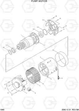 1060 PUMP MOTOR HBR14/15/18-7, Hyundai