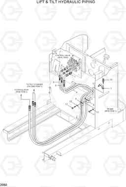 2050 LIFT & TILT HYDRAULIC PIPING HBR14/15/18-7, Hyundai