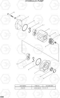 3090 HYDRAULIC PUMP HBR14/15/18-7, Hyundai