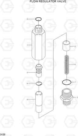 3120 FLOW REGULATOR VALVE HBR14/15/18-7, Hyundai