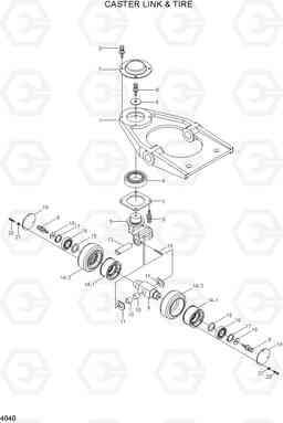 4040 CASTER LINK & TIRE HBR14/15/18-7, Hyundai