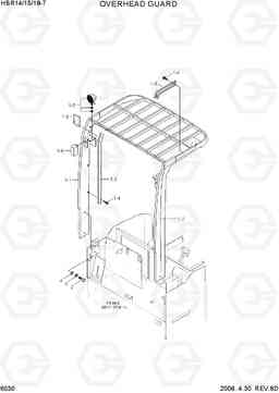 6030 OVERHEAD GUARD HBR14/15/18-7, Hyundai