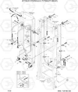 7170 ATTACH HYDRAULIC PIPING(TF-MAST) HBR14/15/18-7, Hyundai