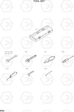 8030 TOOL SET HBR14/15/18-7, Hyundai