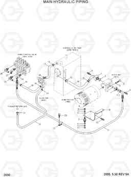 2030 MAIN HYDRAULIC PIPING HBR20/25-7, Hyundai