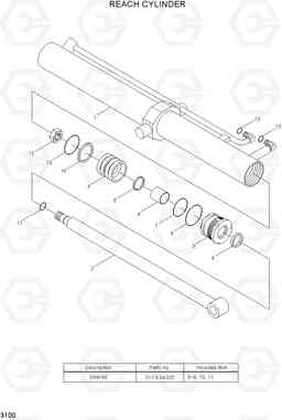 3100 REACH CYLINDER HBR20/25-7, Hyundai