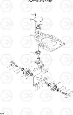 4040 CASTER LINK & TIRE HBR20/25-7, Hyundai