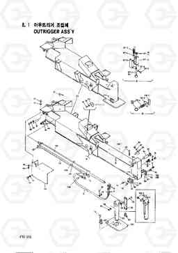 8010 OUTRIGGER ASSY HC25E, Hyundai