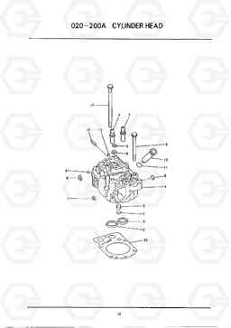 C019 CYLINDER HEAD HC25E, Hyundai