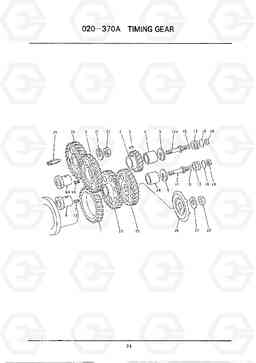 C035 TIMING GEAR HC25E, Hyundai