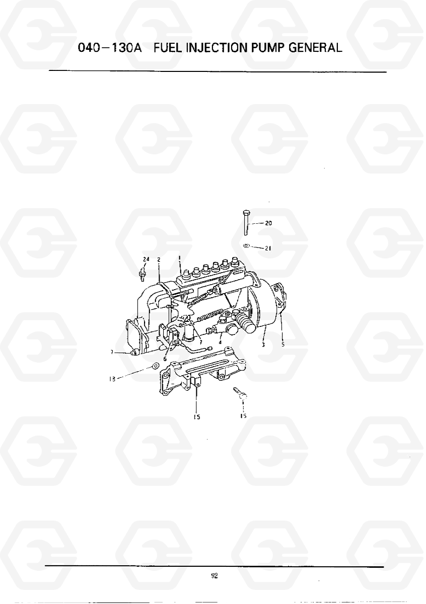 C093 FUEL INJECTION PUMP GENERAL HC25E, Hyundai