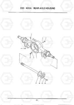 C205 REAR AXLE HOUSING HC25E, Hyundai