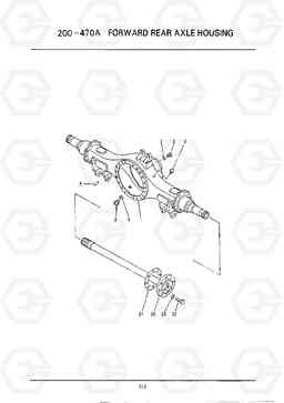 C213 FORWARD REAR AXLE HOUSING HC25E, Hyundai