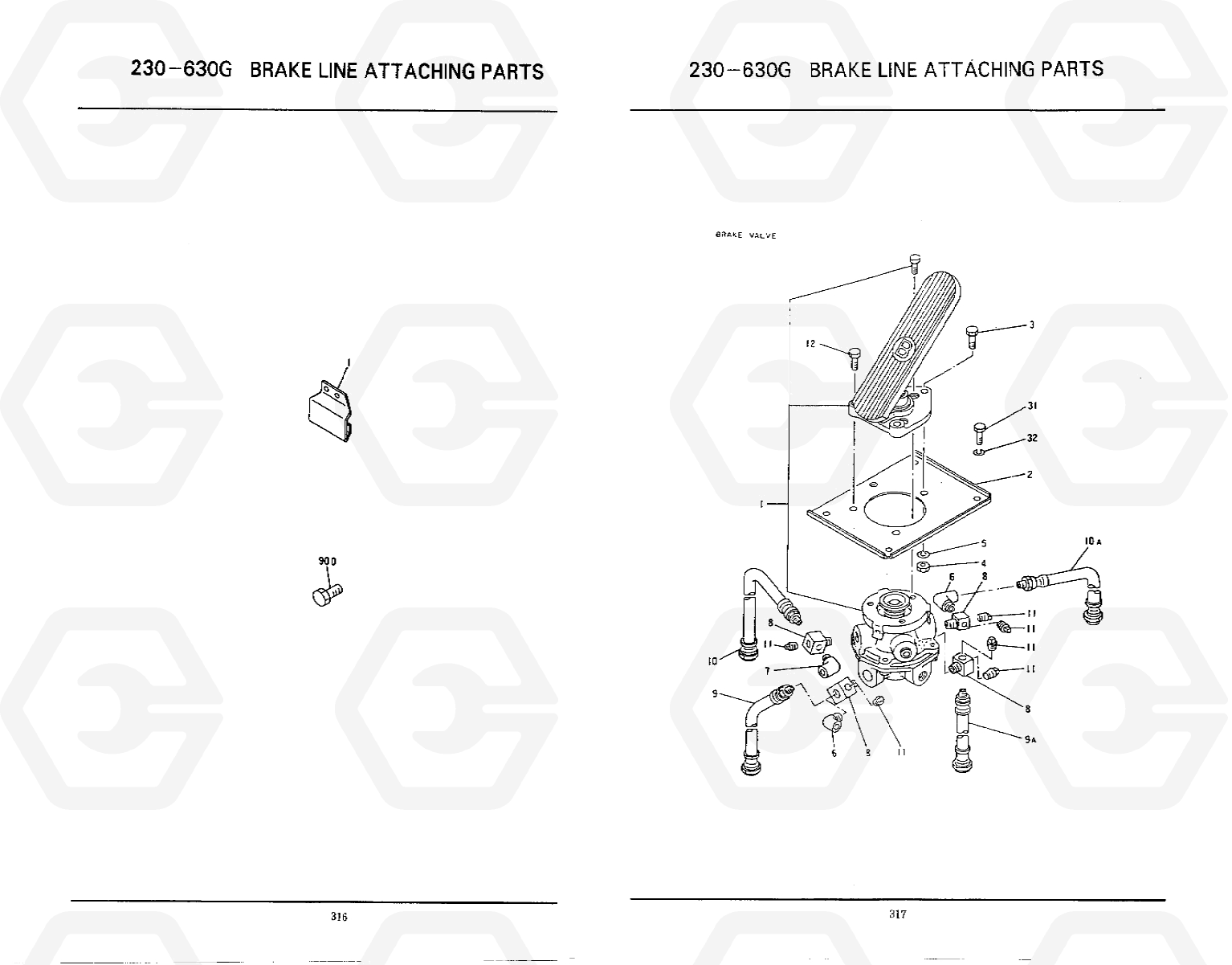 C317 BRAKE LINE ATTACHING PARTS HC25E, Hyundai