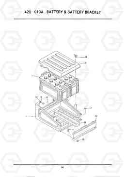 C583 BATTERY & BATTERY BRACKET HC25E, Hyundai