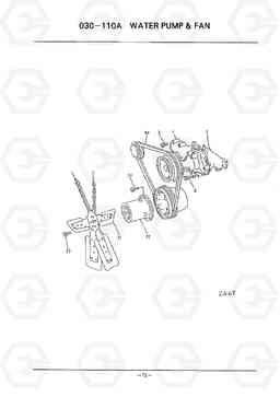D073 WATER PUMP & FAN HC50E, Hyundai