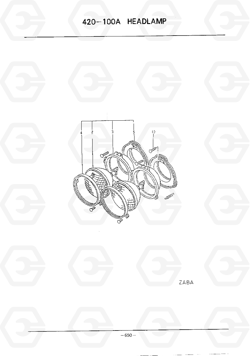 D651 HEAD LAMP HC50E, Hyundai