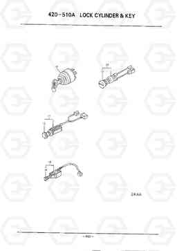 D693 LOCK CYLINDER & KEY HC50E, Hyundai