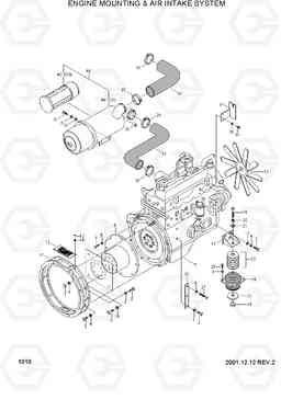 1010 ENGINE MOUNTING & AIR INTAKE SYSTEM HDF15/18, Hyundai