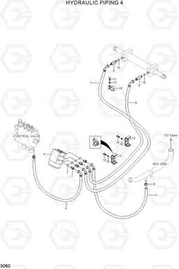 3060 HYDRAULIC PIPING 4 HDF15/18, Hyundai