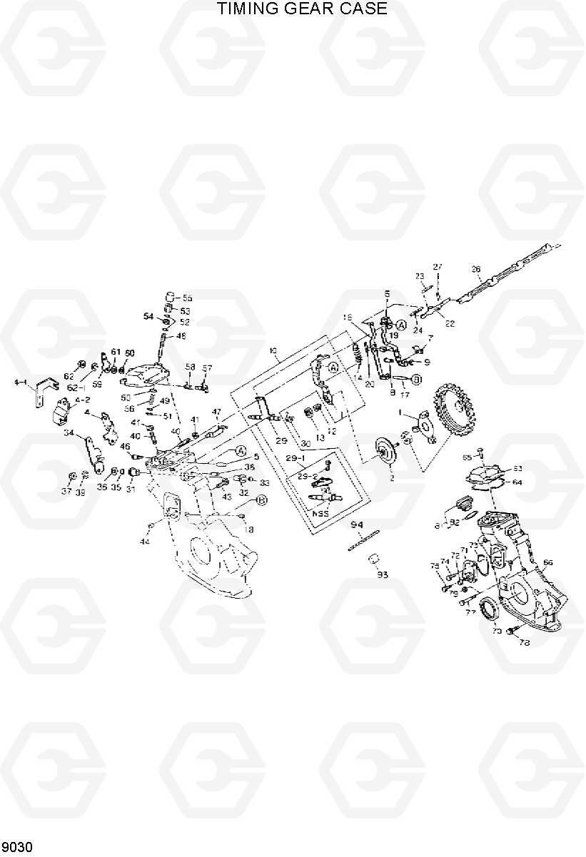 9030 TIMING GEAR CASE HDF15/18, Hyundai