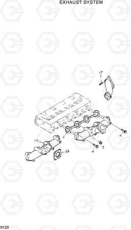 9120 EXHAUST SYSTEM HDF15/18, Hyundai