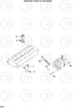 9140 ENGINE FOOT & HANGER HDF15/18, Hyundai