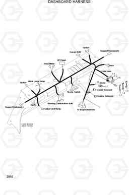 2040 DASHBOARD HARNESS HDF15/18III, Hyundai