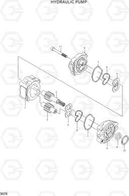 3070 HYDRAULIC PUMP HDF15/18III, Hyundai