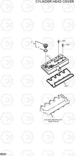 9020 CYLINDER HEAD COVER HDF15/18III, Hyundai