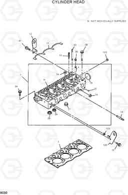 9030 CYLINDER HEAD HDF15/18III, Hyundai