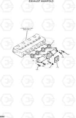 9090 EXHAUST MANIFOLD HDF15/18III, Hyundai