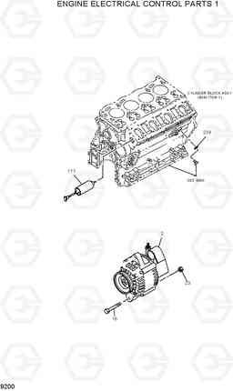 9200 ENGINE ELECTRICAL CONTROL PARTS 1 HDF15/18III, Hyundai