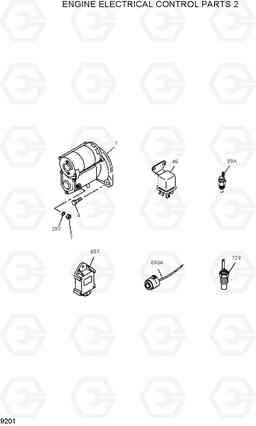 9201 ENGINE ELECTRICAL CONTROL PARTS 1 HDF15/18III, Hyundai