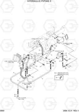 3050 HYDRAULIC PIPING 3 HDF15/18-5, Hyundai