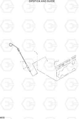 9070 DIPSTICK AND GUIDE HDF15/18-5, Hyundai