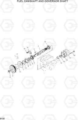 9130 FUEL CAMSHAFT AND GOVERNOR SHAFT HDF15/18-5, Hyundai