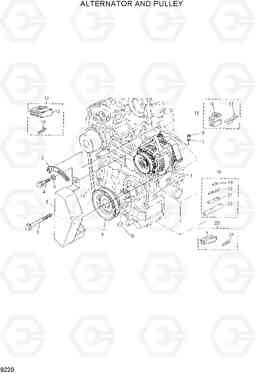 9220 ALTERNATOR AND PULLEY HDF15/18-5, Hyundai