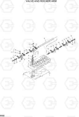 9300 VALVE AND ROCKER ARM HDF15/18-5, Hyundai