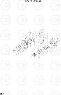 9350 HYD PUMP BASE HDF15/18-5, Hyundai