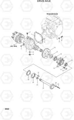 4060 DRIVE AXLE HDF20/25/30II, Hyundai