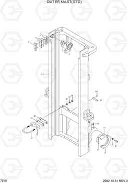 7010 OUTER MAST(STD) HDF20/25/30II, Hyundai